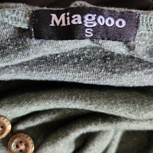 Miagoo Green thin pullover hoodie top sz. S Like New